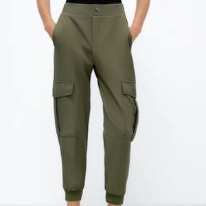 ZARA army green cargo joggers NWOT